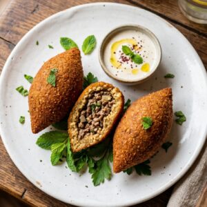 rie gefrituurde kebbeh kroketjes met yoghurtsaus van Food Garden Eindhoven