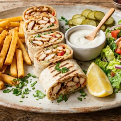 Schotel Kip shorma Arabisch - Food Garden Restaurant in Eindhoven - مطعم سوري فود غاردن في أيندهوفن