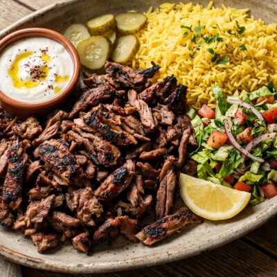Schotel Lamsvlees shoarma 250 g - Food Garden Restaurant in Eindhoven - مطعم سوري فود غاردن في أيندهوفن